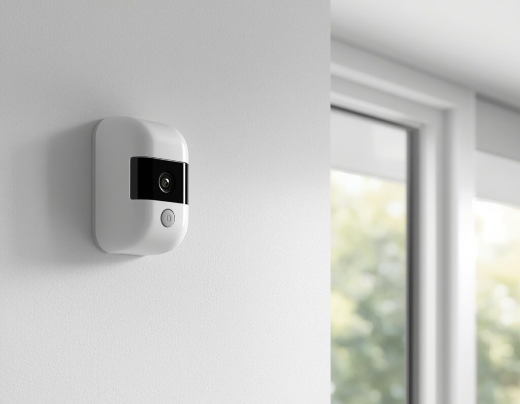 Bewegungsmelder Fenster an Wand montiert als Einbruchschutz