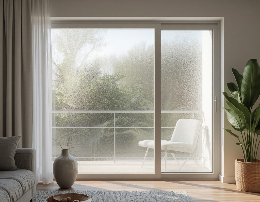 Einbruchschutzfolie Fenster wird auf Glasscheibe aufgetragen