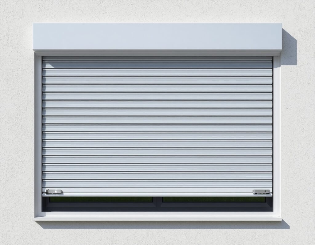 Rolladensicherung gegen Hochschieben am Hausfenster